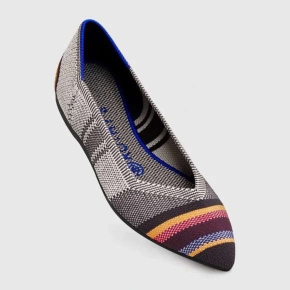 Rothy's Shoes - ROTHYS l The Point Inverse Stripe Flats Rare Print Out of Stock Size 7